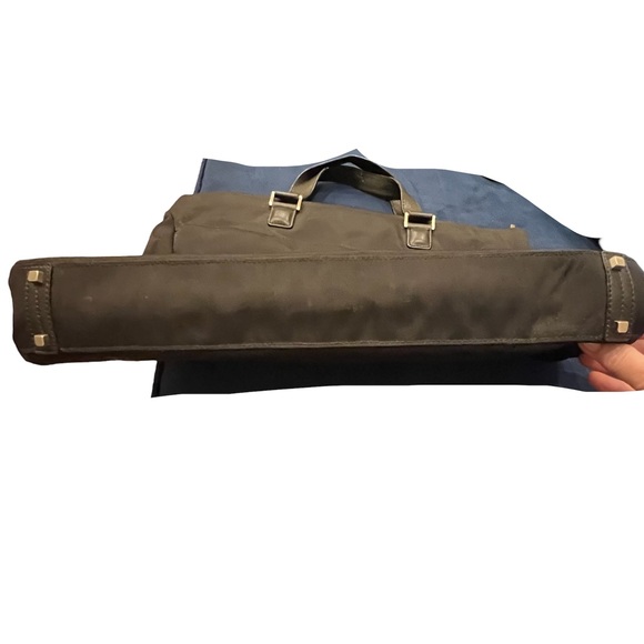 TUMI Black Nylon Leather Trim Briefcase Laptop Bag - Picture 6 of 14